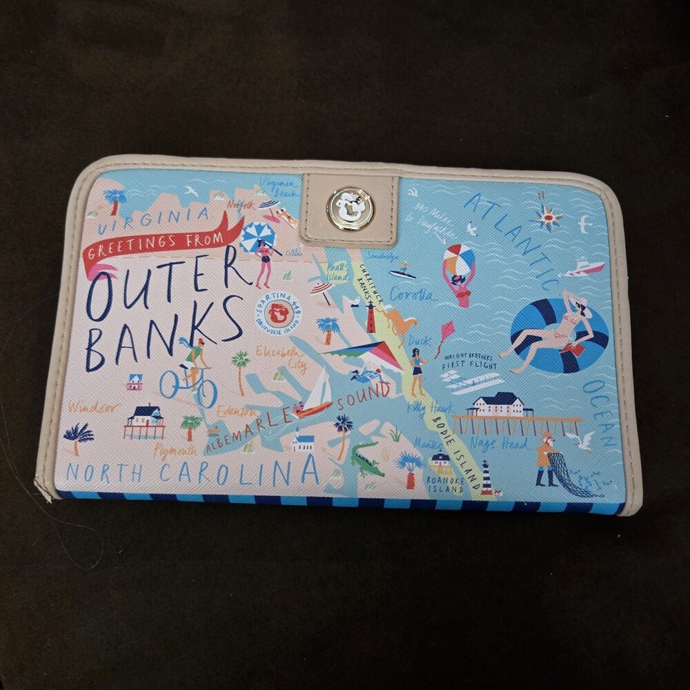 Spartina 449 Large Outer Banks NC Snap Wallet